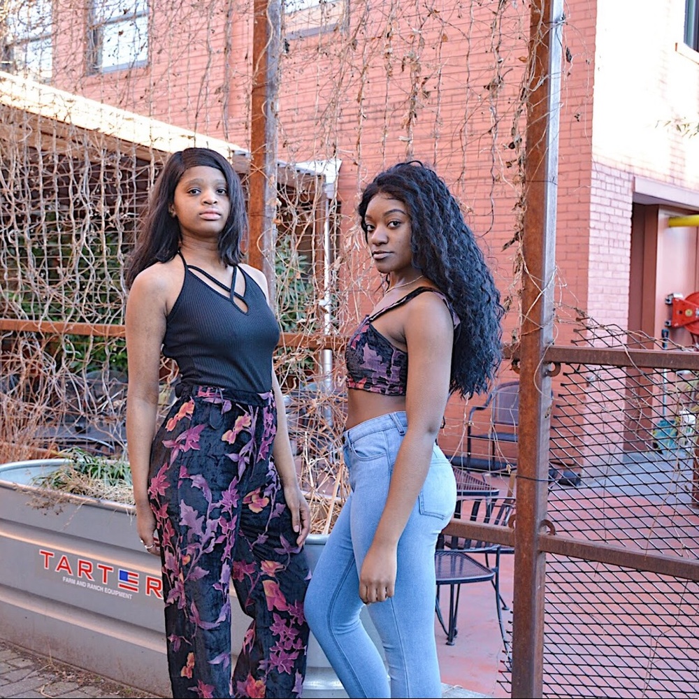 Black Eggplant Floral Bottoms